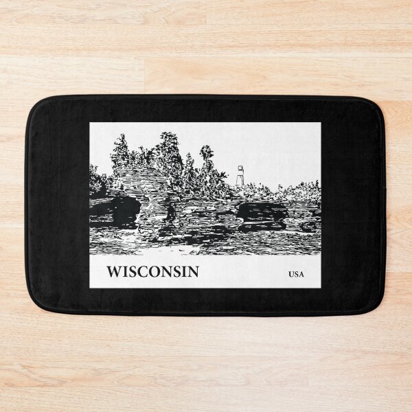 Artikelvorschau, Wisconsin USA entworfen und verkauft von Lakeric Cityscapes.