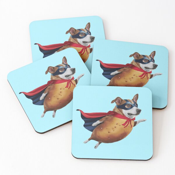 Item preview, Funny potato dog hero designed and sold by dogoloopy.
