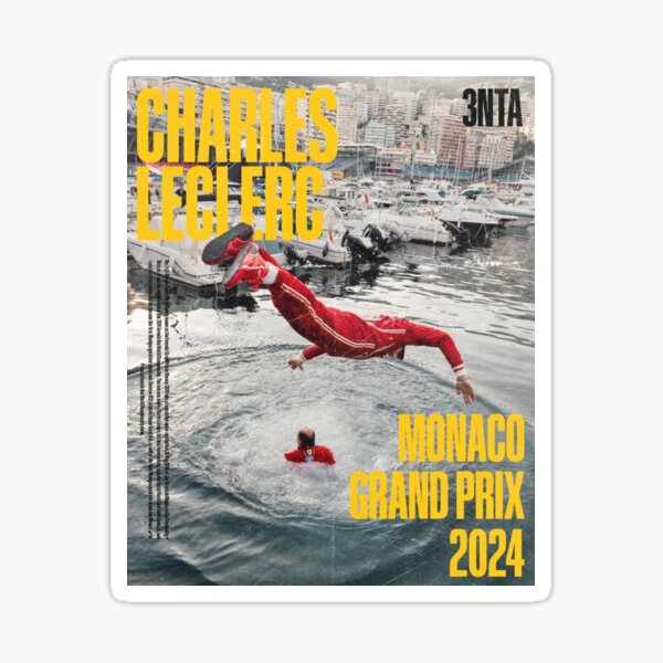 Item preview, Charles Leclerc-Monaco Grand Prix 2024 designed and sold by 3NTAGraphic.