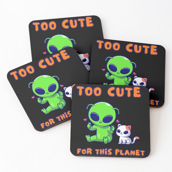 Item preview, Too Cute for This Planet: Adorable Alien with Cat designed and sold by impressionofmel.