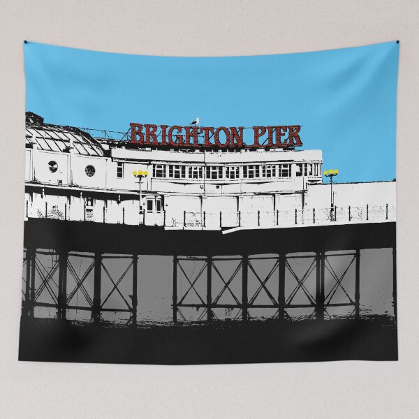 Item preview,  BRightOn on Brighton Pier Pop Art Turquoise designed and sold by StudioFlea.