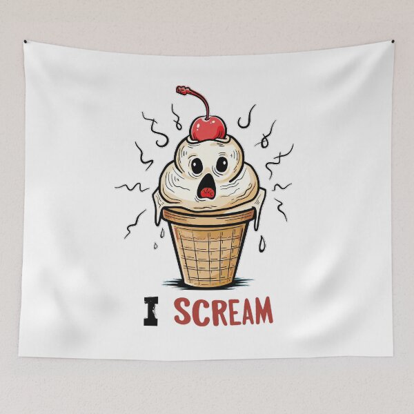 Item preview, I Scream Cone Cartoon Art designed and sold by kjon88.