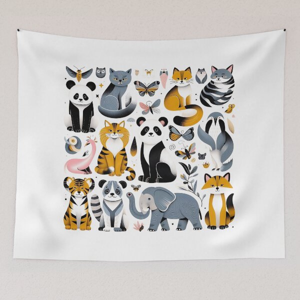 Item preview, Adorable Animals in a Whimsical Scene designed and sold by TeeSocio.