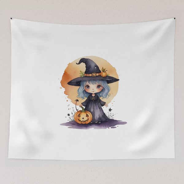 Item preview, Little Horrors - Witch Girl with Pumpkin - Bebe (White Variant) designed and sold by Creep-Vault.