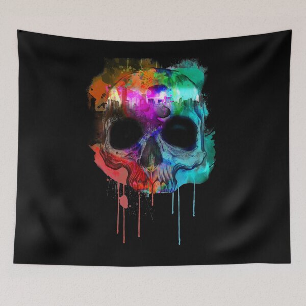 Item preview, Colorful Arty Skull  designed and sold by PrintPress.