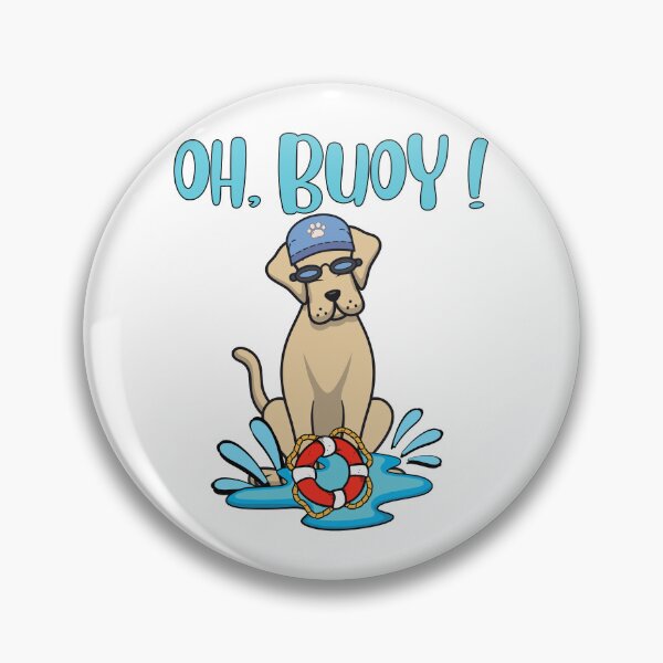 Item preview, Funny Big Brown dog Goes Swimming with a Buoy, Pun Intended designed and sold by Pet Station.