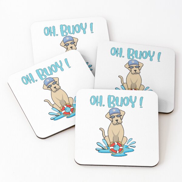 Item preview, Funny Big Brown dog Goes Swimming with a Buoy, Pun Intended designed and sold by Pet Station.