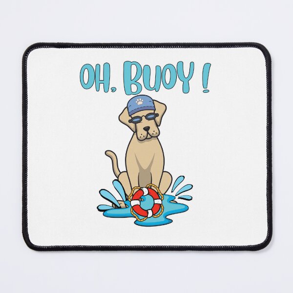 Item preview, Funny Big Brown dog Goes Swimming with a Buoy, Pun Intended designed and sold by Pet Station.