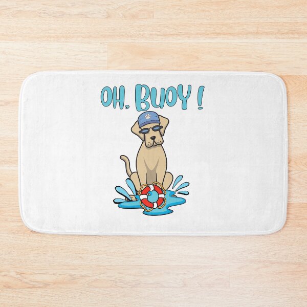 Item preview, Funny Big Brown dog Goes Swimming with a Buoy, Pun Intended designed and sold by Pet Station.
