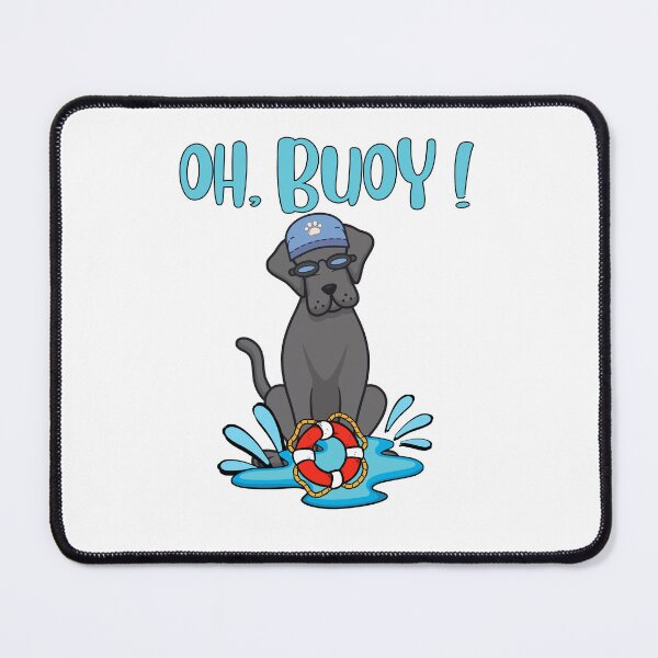 Item preview, Funny Big Black dog Goes Swimming with a Buoy, Pun Intended designed and sold by Pet Station.