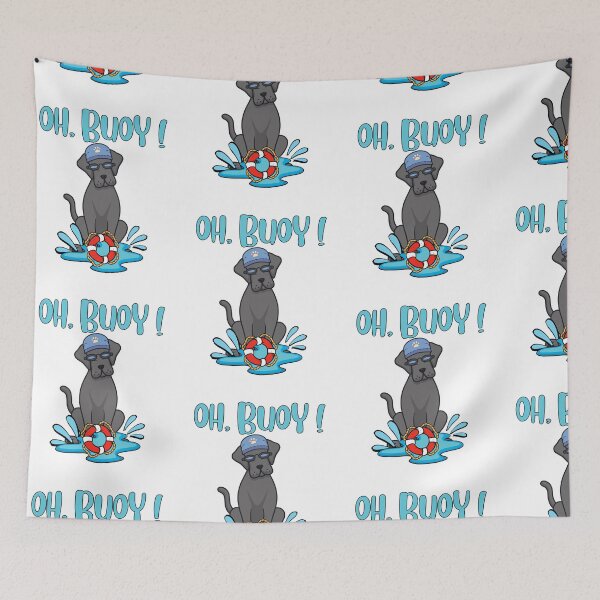Item preview, Funny Big Black dog Goes Swimming with a Buoy, Pun Intended designed and sold by Pet Station.