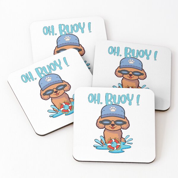 Item preview, Funny Brown dog Goes Swimming with a Buoy, Pun Intended designed and sold by Pet Station.