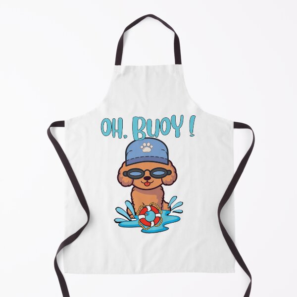 Item preview, Funny Brown dog Goes Swimming with a Buoy, Pun Intended designed and sold by Pet Station.