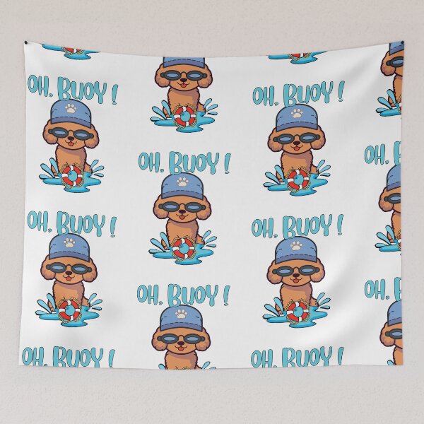 Item preview, Funny Brown dog Goes Swimming with a Buoy, Pun Intended designed and sold by Pet Station.