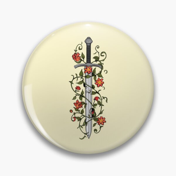 Item preview, Sword With Flowers Design for Men Women Floral Sword Lover -  designed and sold by PurpleLoveStore.