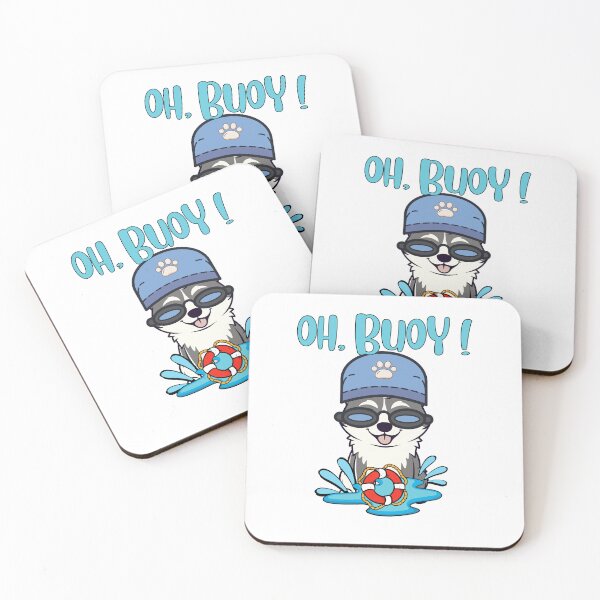 Item preview, Husky dog Goes Swimming with a Buoy, Pun Intended designed and sold by Pet Station.