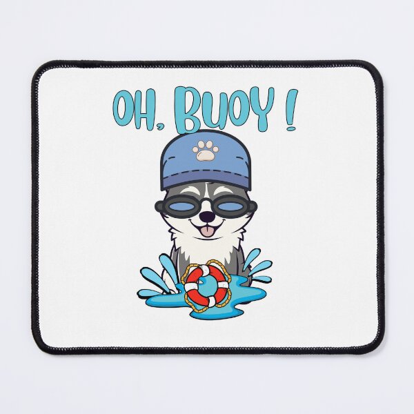 Item preview, Husky dog Goes Swimming with a Buoy, Pun Intended designed and sold by Pet Station.