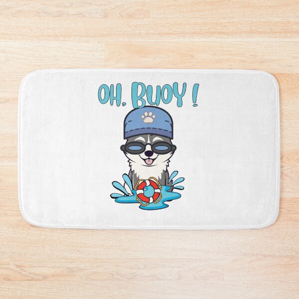 Item preview, Husky dog Goes Swimming with a Buoy, Pun Intended designed and sold by Pet Station.