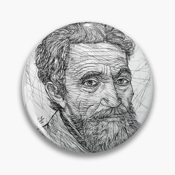 Artikelvorschau, MICHELANGELO Tintenporträt entworfen und verkauft von lautir.