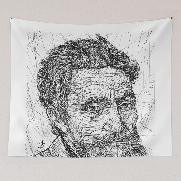 Item preview, MICHELANGELO ink portrait designed and sold by lautir.