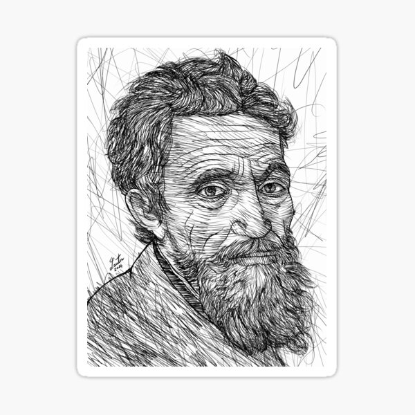 Item preview, MICHELANGELO ink portrait designed and sold by lautir.