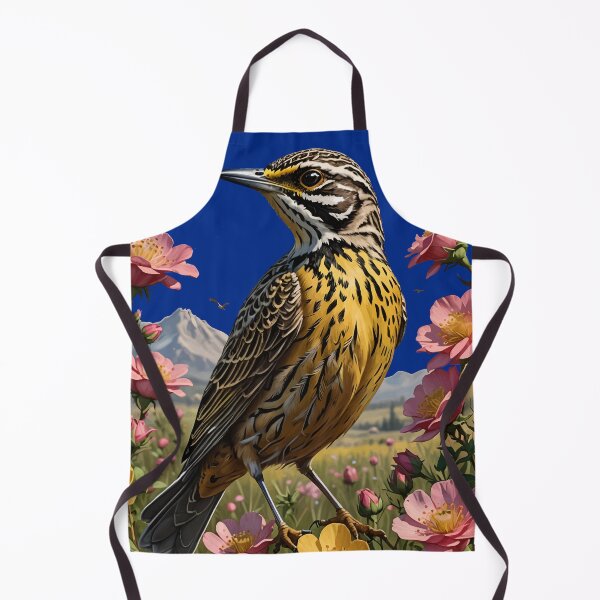Item preview, Common Western Meadowlark Surrounded By Prairie Roses 2 designed and sold by taiche.