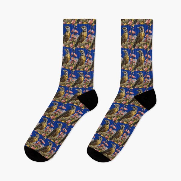 Item preview, Common Western Meadowlark Surrounded By Prairie Roses 2 designed and sold by taiche.