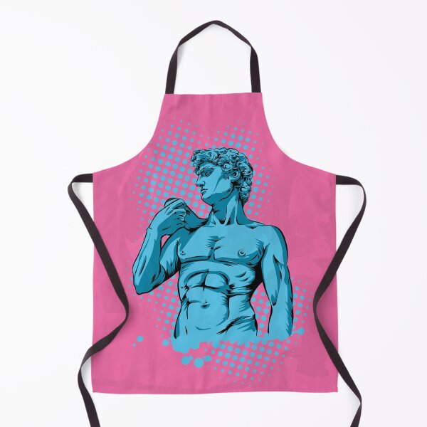 Item preview, Michelangelo's David bust. Retrofuturistic vector illustration in vaporwave and retrowave 80's aesthetics style designed and sold by Doomko.