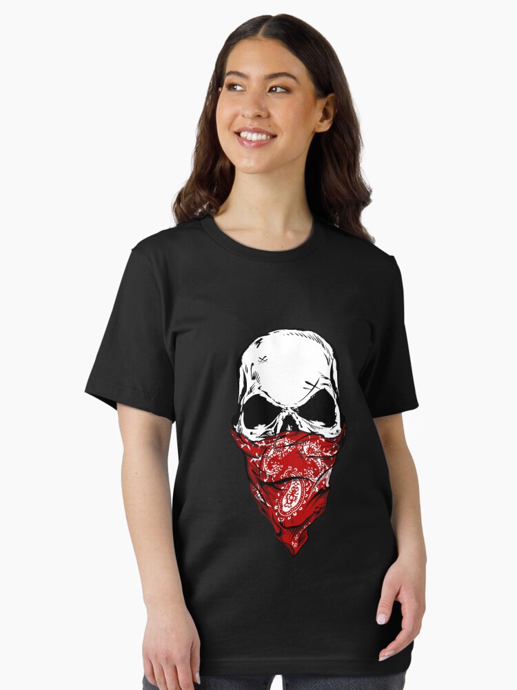 Badass Gang Skull With Red Bandana