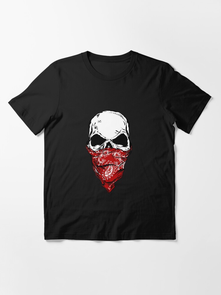 Badass Gang Skull With Red Bandana