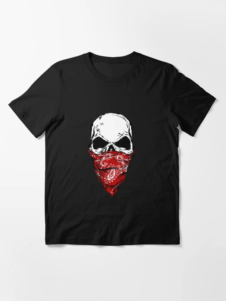 Badass Gang Skull With Red Bandana
