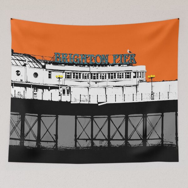 Item preview, Billy BRightOn on Brighton Pier Pop Art Orange designed and sold by StudioFlea.