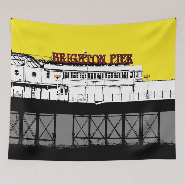 Item preview, Billy BRightOn on Brighton Pier Pop Art Yellow designed and sold by StudioFlea.