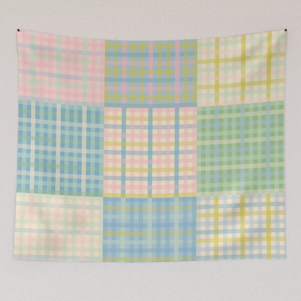 Item preview, Gingham Patchwork Pastel Checkered Pattern designed and sold by kierkegaard.