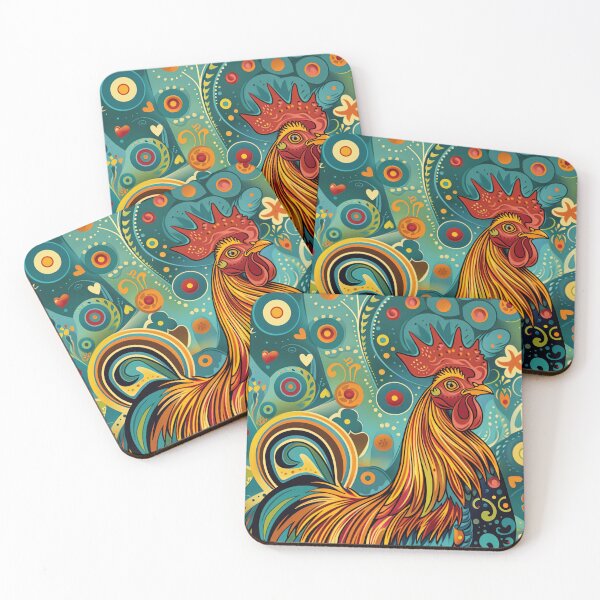 Item preview, Folk Art Rooster designed and sold by OccultDreams.