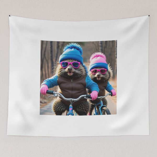 Artikelvorschau, Stachelschweine bei einer Fahrradtour entworfen und verkauft von AnimalFunShots.