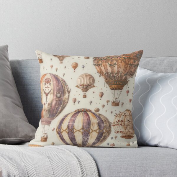 Item preview, Vintage Hot Air Balloons in Shades of Pink designed and sold by Ellebecool.