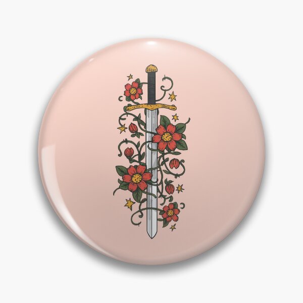 Item preview, Sword With Flowers Design for Men Women Floral Sword Lover -  designed and sold by PurpleLoveStore.