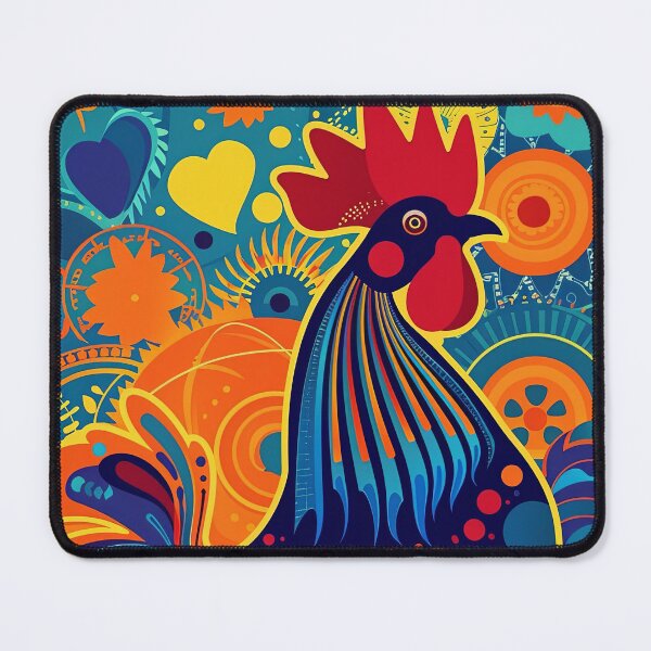 Item preview, Funky Folk Art Rooster designed and sold by OccultDreams.