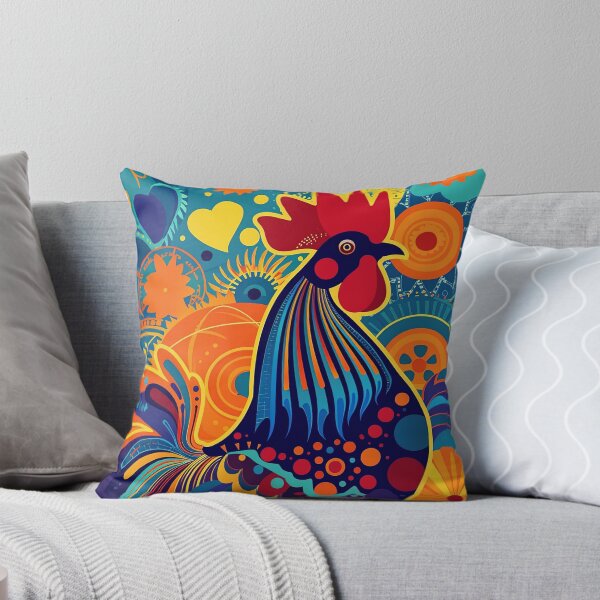 Item preview, Funky Folk Art Rooster designed and sold by OccultDreams.
