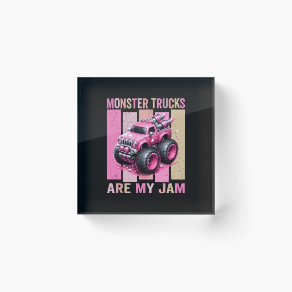 Item preview, Toddler Girl Monster Trucks Are My Jam Girls Pink  designed and sold by clothesy7.