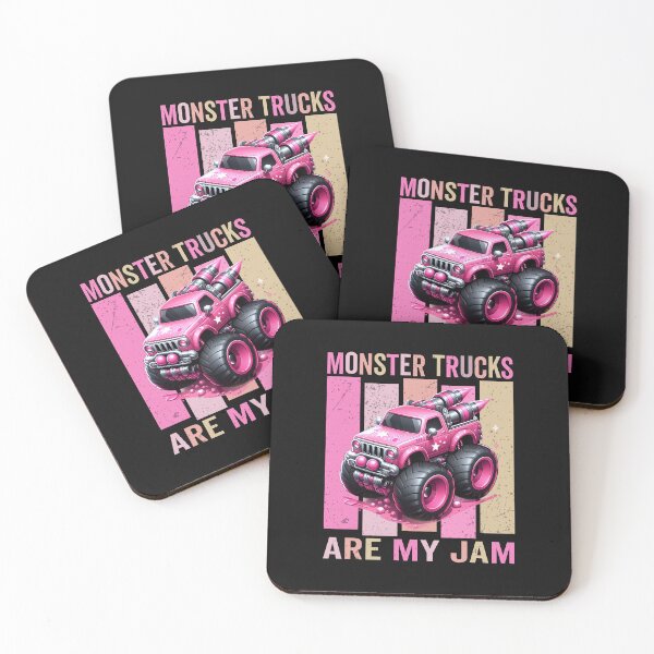 Item preview, Toddler Girl Monster Trucks Are My Jam Girls Pink  designed and sold by clothesy7.