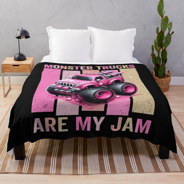 Item preview, Toddler Girl Monster Trucks Are My Jam Girls Pink designed and sold by clothesy7.
