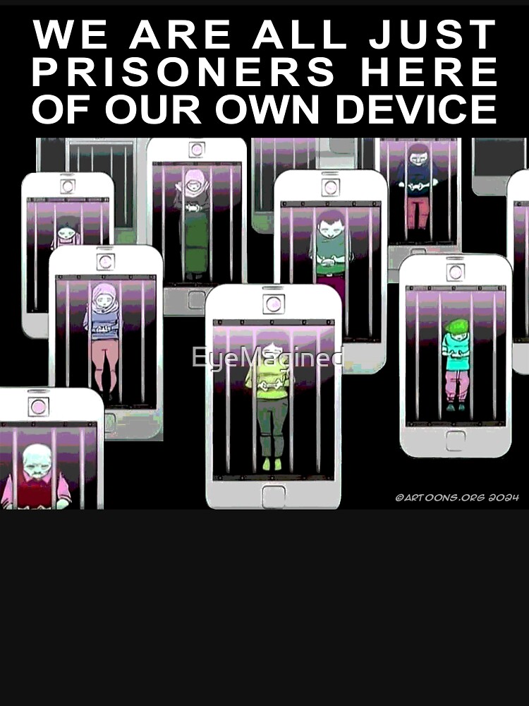 Thumbnail 7 of 7, Essential T-Shirt, Prisoners of Our Own Device designed and sold by EyeMagined.