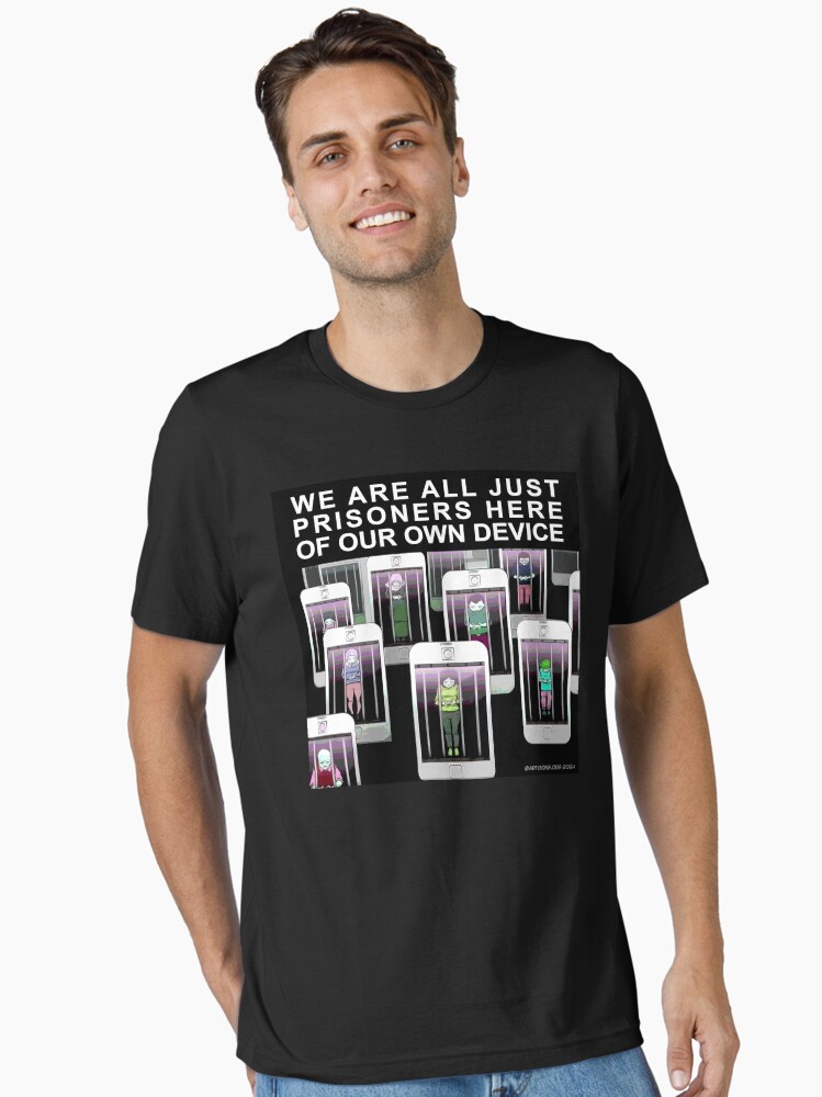 Thumbnail 1 of 7, Essential T-Shirt, Prisoners of Our Own Device designed and sold by EyeMagined.