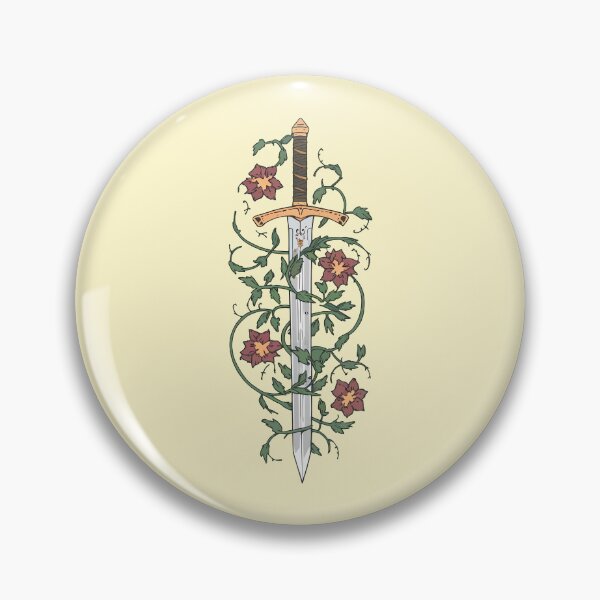 Item preview, Sword With Flowers Design for Men Women Floral Sword Lover -  designed and sold by PurpleLoveStore.