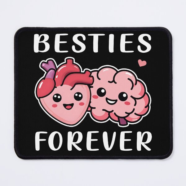 Item preview, Besties forever, Best duo brain and heart designed and sold by Szkicerka.