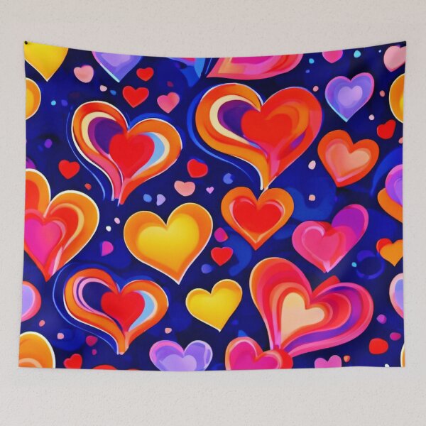 Item preview, Brothel Style: Colorful Hearts designed and sold by Health And Fitness Posts e-Store.