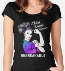 Ehlers Danlos Syndrome Warrior Unbreakable - Awareness Shirt Women's Fitted Scoop T-Shirt