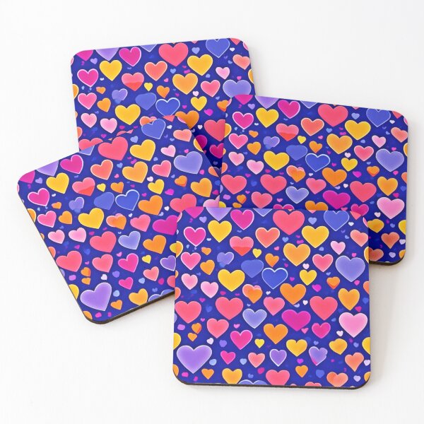 Artikelvorschau, Cartoon Hearts: Bordellfarben entworfen und verkauft von Health And Fitness Posts e-Store.